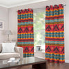 Native American Eagle Pattern Print Extra Wide Grommet Curtains