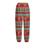 Native American Eagle Pattern Print Fleece Lined Knit Pants