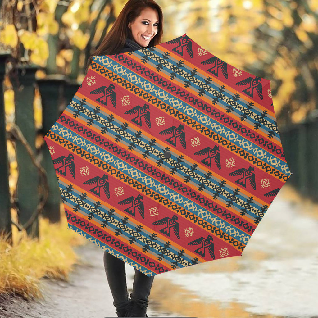 Native American Eagle Pattern Print Foldable Umbrella