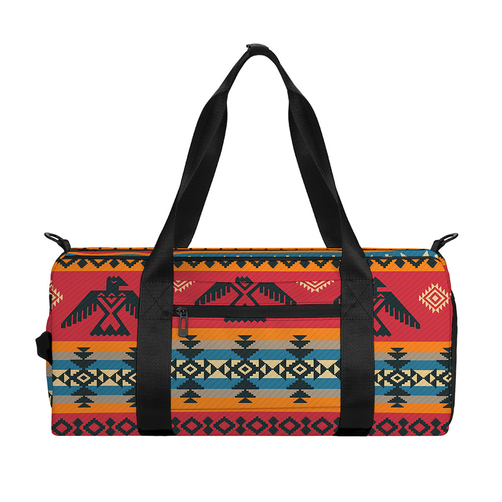Native American Eagle Pattern Print Gym Bag