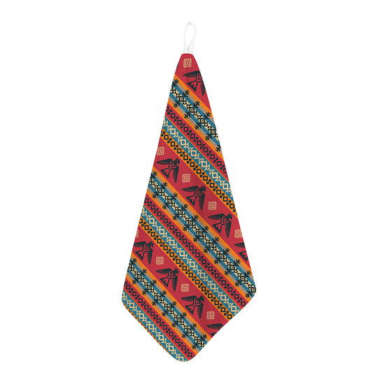 Native American Eagle Pattern Print Hand Towel