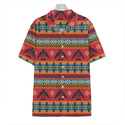Native American Eagle Pattern Print Hawaiian Shirt