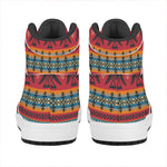 Native American Eagle Pattern Print High Top Leather Sneakers