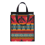 Native American Eagle Pattern Print Insulated Lunch Tote
