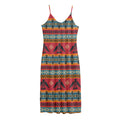 Native American Eagle Pattern Print Jersey Midi Cami Dress