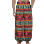 Native American Eagle Pattern Print Lantern Pants