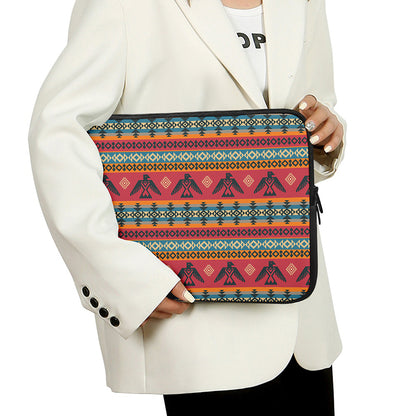Native American Eagle Pattern Print Laptop Sleeve