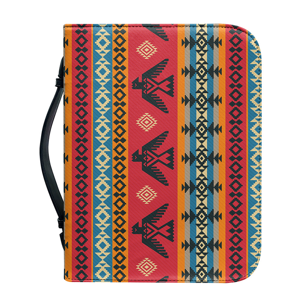Native American Eagle Pattern Print Leather Bible Cover