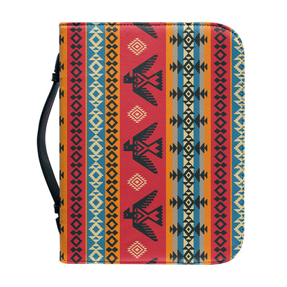 Native American Eagle Pattern Print Leather Bible Cover