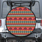 Native American Eagle Pattern Print Leather Spare Tire Cover