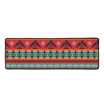 Native American Eagle Pattern Print Long Kitchen Mat