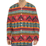 Native American Eagle Pattern Print Long Sleeve Baseball Jersey