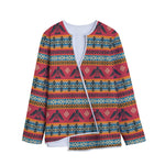 Native American Eagle Pattern Print Long Sleeve Short Coat