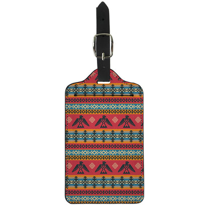 Native American Eagle Pattern Print Luggage Tag