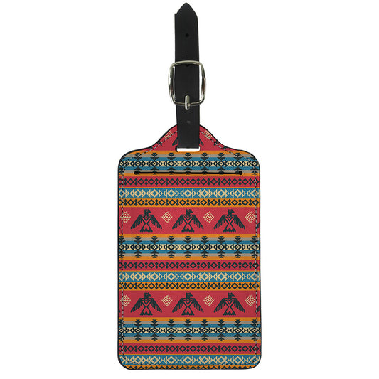 Native American Eagle Pattern Print Luggage Tag