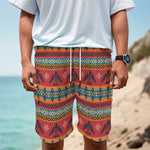 Native American Eagle Pattern Print Men's Cargo Shorts