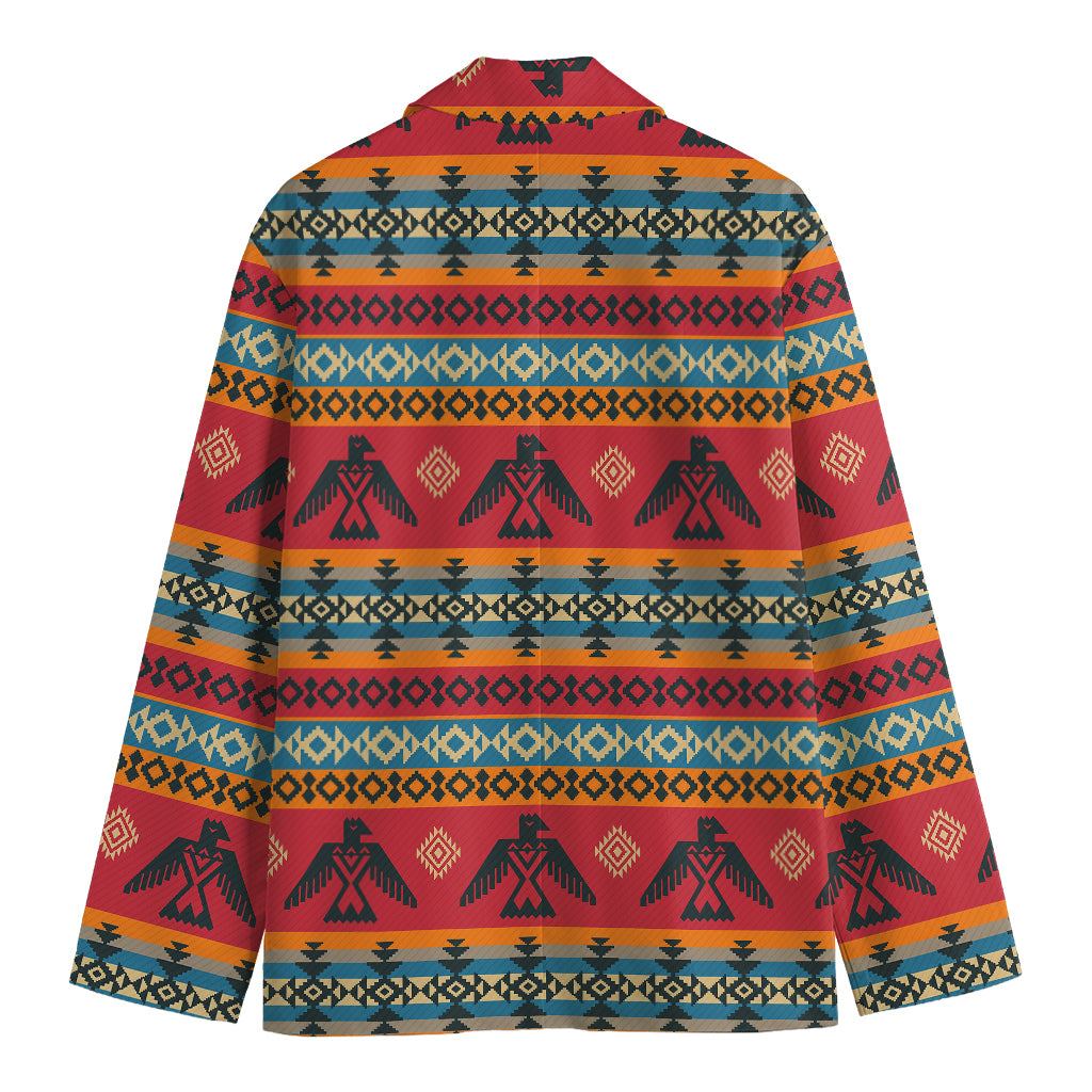 Native American Eagle Pattern Print Men's Cotton Blazer