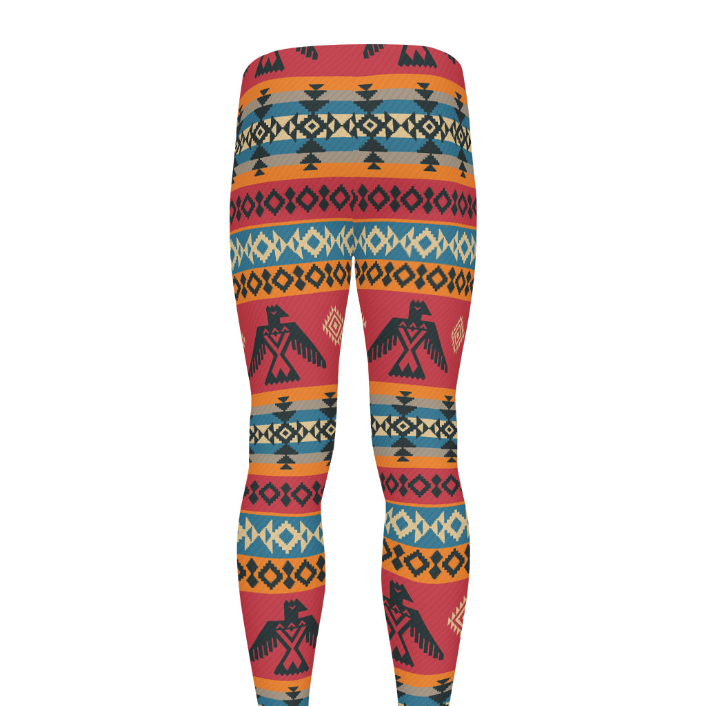 Native American Eagle Pattern Print Men's leggings