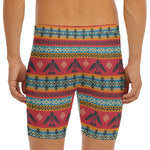 Native American Eagle Pattern Print Men's Long Boxer Briefs