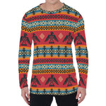 Native American Eagle Pattern Print Men's Long Sleeve T-Shirt