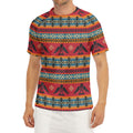 Native American Eagle Pattern Print Men's Short Sleeve Rash Guard