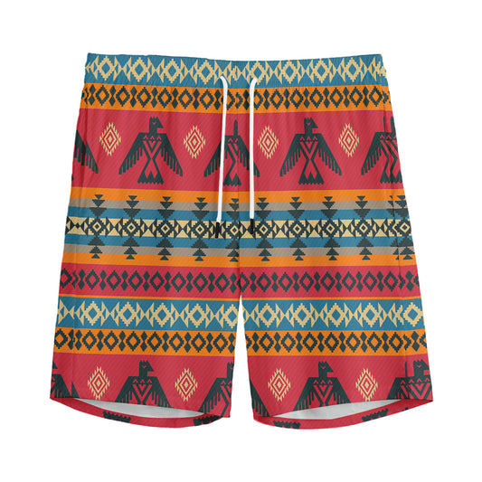 Native American Eagle Pattern Print Men's Sports Shorts