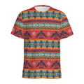 Native American Eagle Pattern Print Men's Athletic T-Shirt