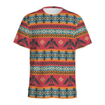 Native American Eagle Pattern Print Men's Sports T-Shirt