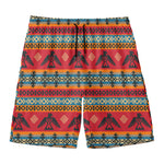 Native American Eagle Pattern Print Men's Swim Trunks