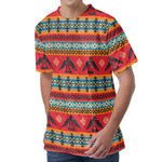 Native American Eagle Pattern Print Men's Velvet T-Shirt
