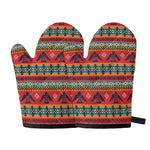 Native American Eagle Pattern Print Oven Mitts