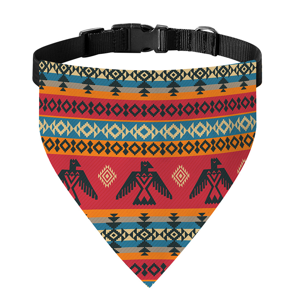Native American Eagle Pattern Print Over The Collar Dog Bandana
