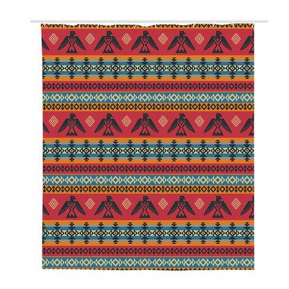 Native American Eagle Pattern Print Polyester Shower Curtain