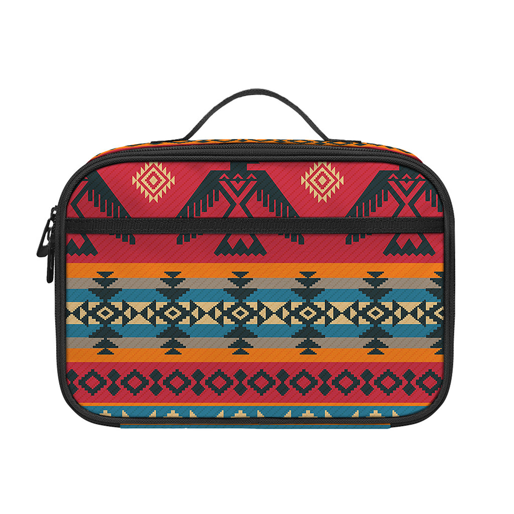 Native American Eagle Pattern Print Portable Lunch Bag