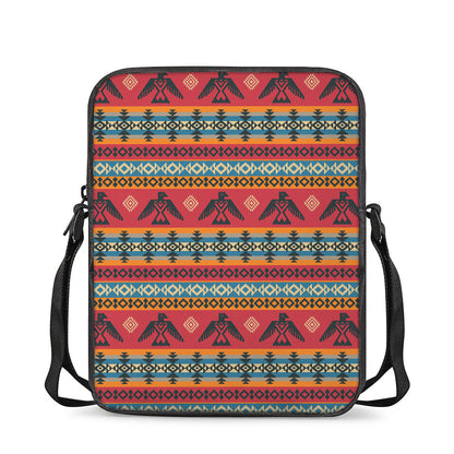 Native American Eagle Pattern Print Rectangular Crossbody Bag