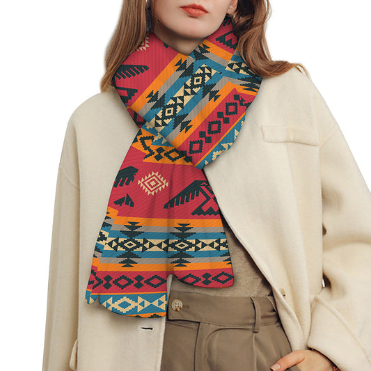 Native American Eagle Pattern Print Scarf
