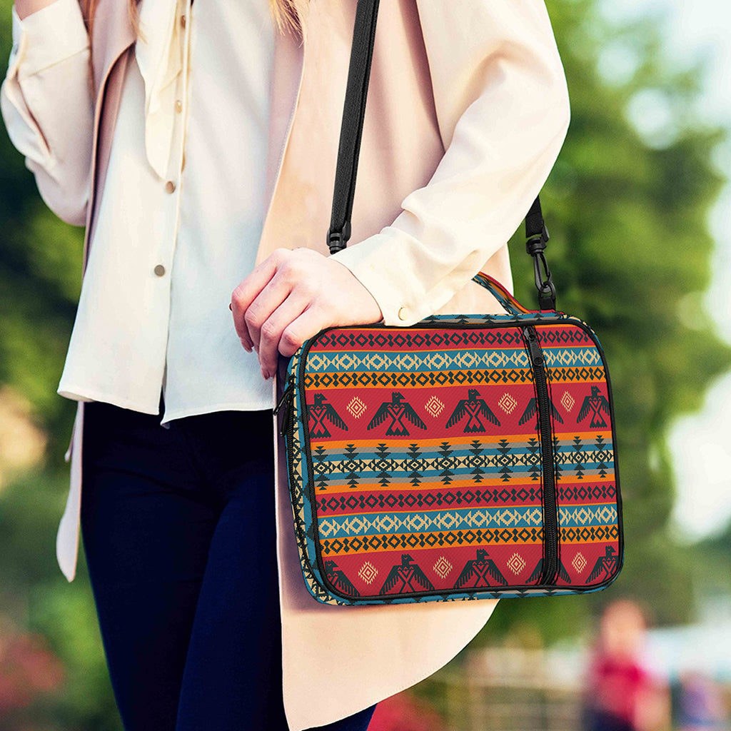 Native American Eagle Pattern Print Shoulder Strap Bible Bag
