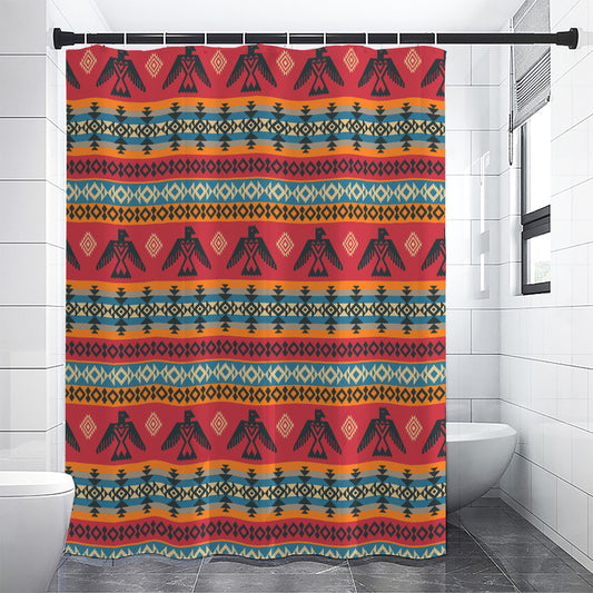 Native American Eagle Pattern Print Shower Curtain