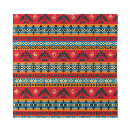 Native American Eagle Pattern Print Silk Bandana