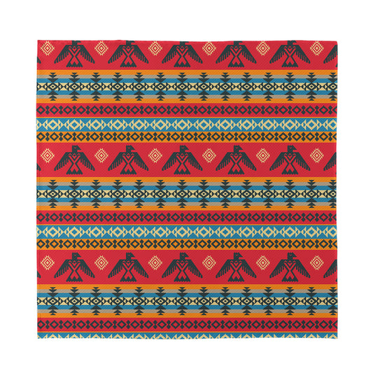 Native American Eagle Pattern Print Silk Bandana