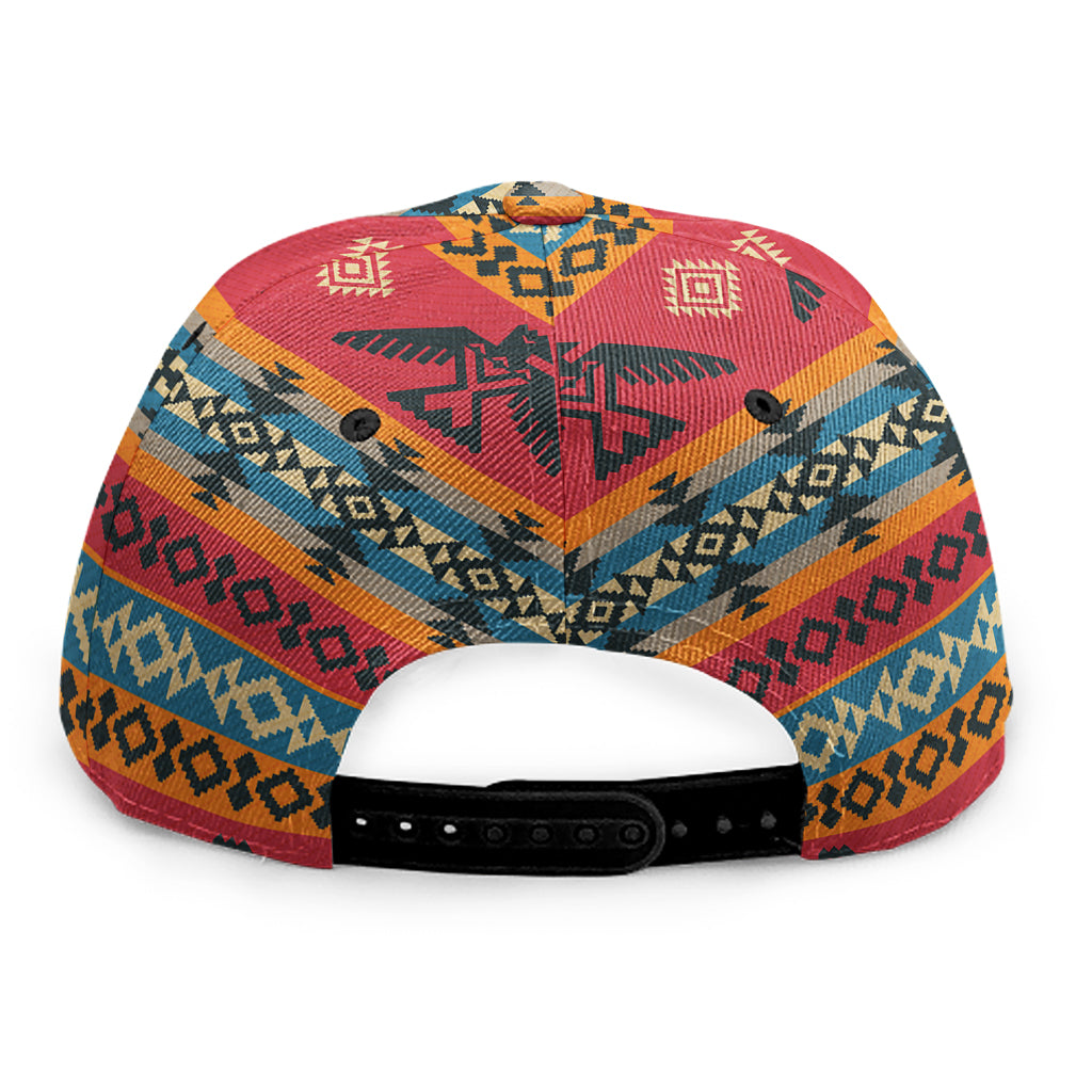 Native American Eagle Pattern Print Snapback Cap
