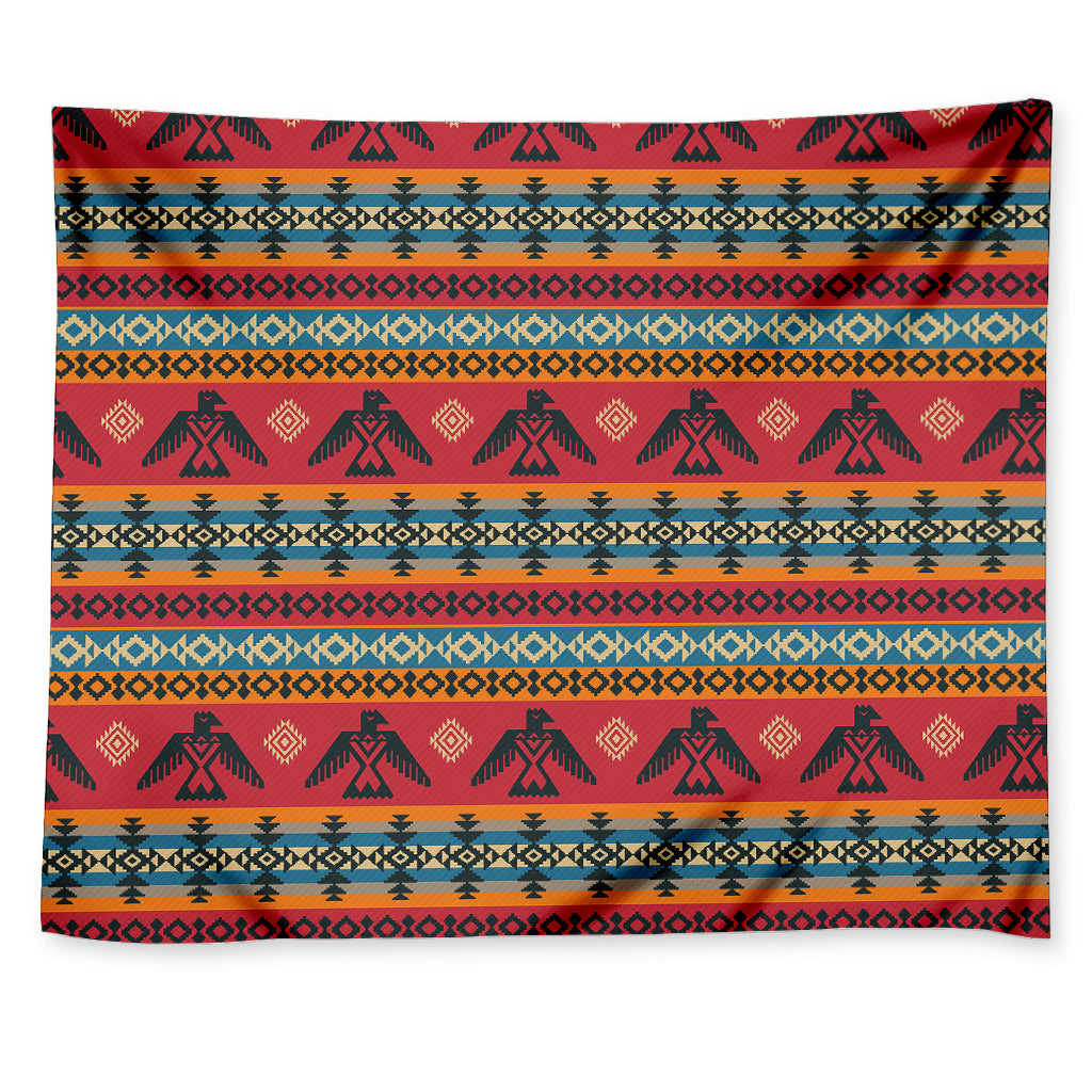 Native American Eagle Pattern Print Tapestry
