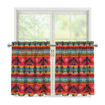Native American Eagle Pattern Print Tier Curtains