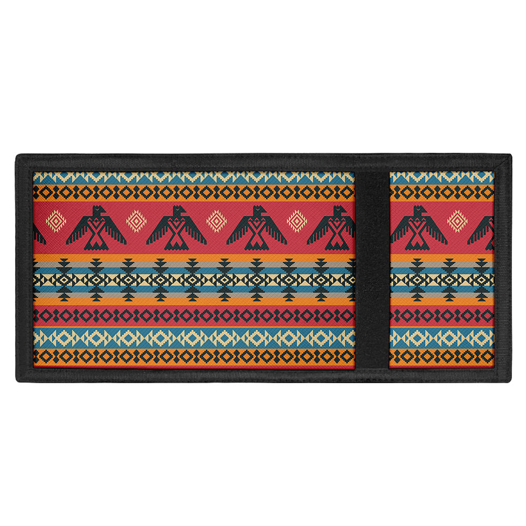 Native American Eagle Pattern Print Trifold Wallet