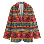 Native American Eagle Pattern Print Women's Blazer