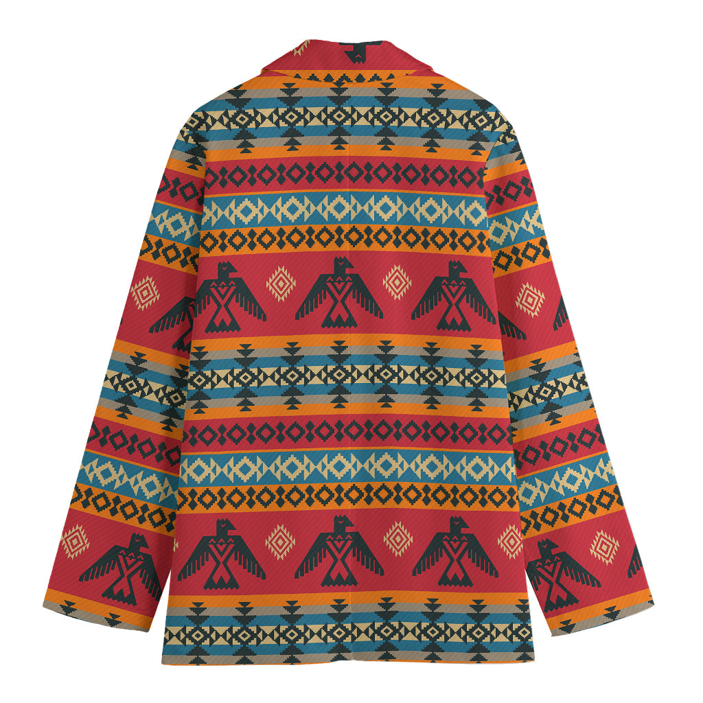 Native American Eagle Pattern Print Women's Blazer
