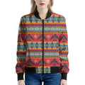 Native American Eagle Pattern Print Women's Bomber Jacket