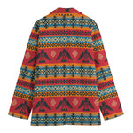 Native American Eagle Pattern Print Women's Cotton Blazer