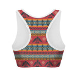 Native American Eagle Pattern Print Women's Sports Bra