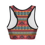 Native American Eagle Pattern Print Women's Sports Bra